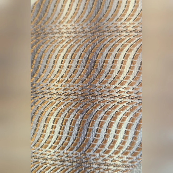 Vintage PIERRE CARDIN 100% Silk Brown Cream Grey Tie, New With Tag - Picture 4 of 4